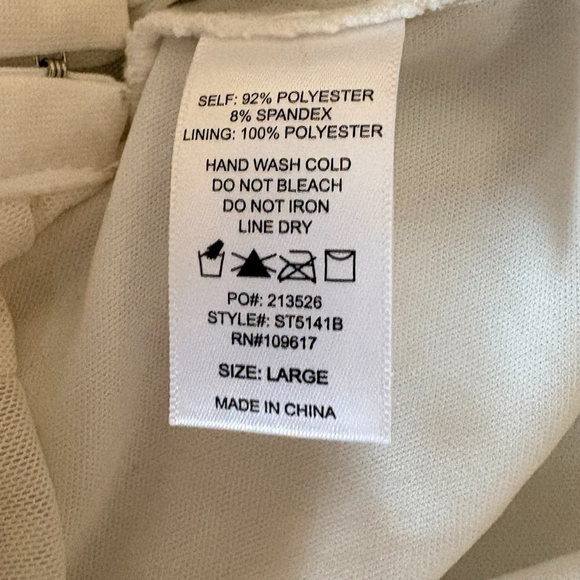 Shinestar White Ruched Tank Top Size L - Picture 4 of 7